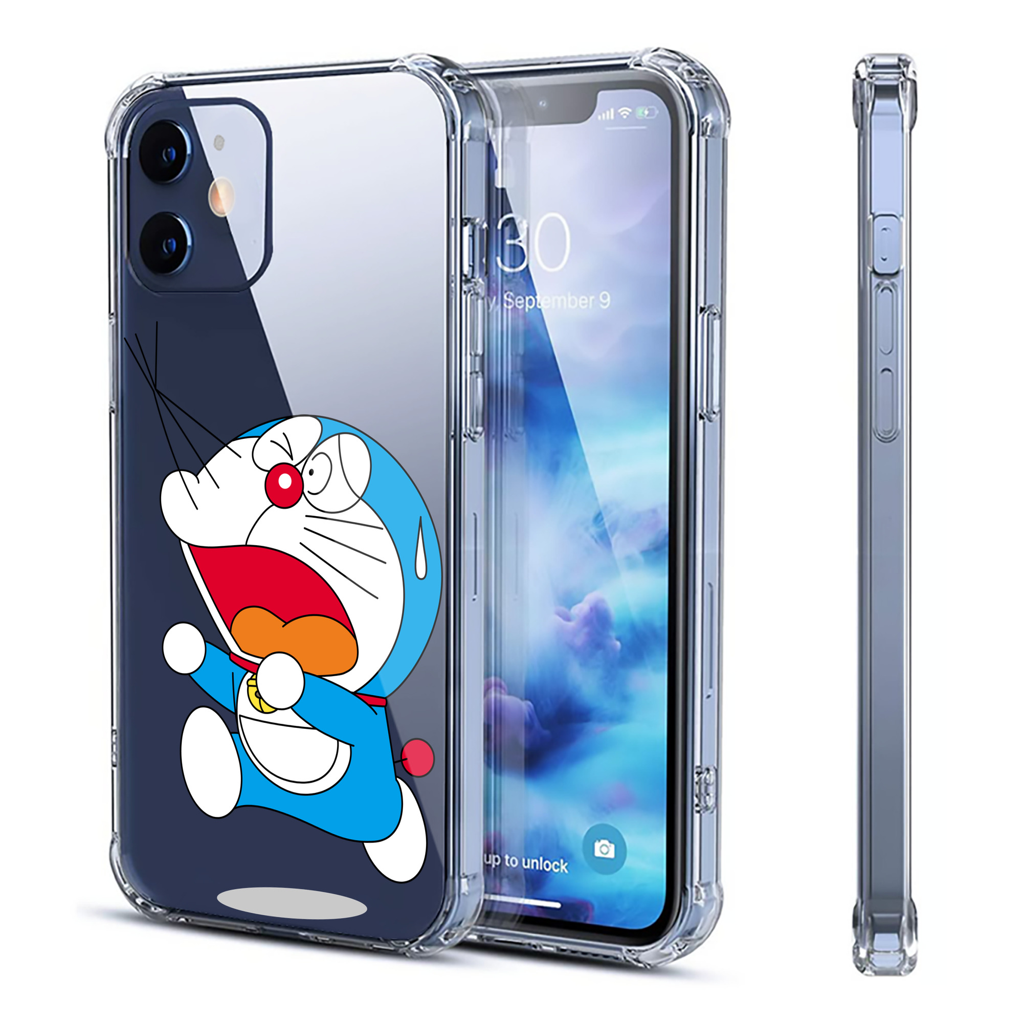（画像用） ドラえもん Doraemon 【iPhone 12シリーズ対応】透明スマホケース（クリアソフトケース）